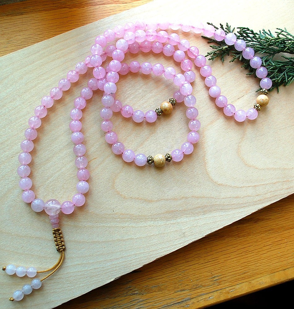 Rose quartz Mala for relationships