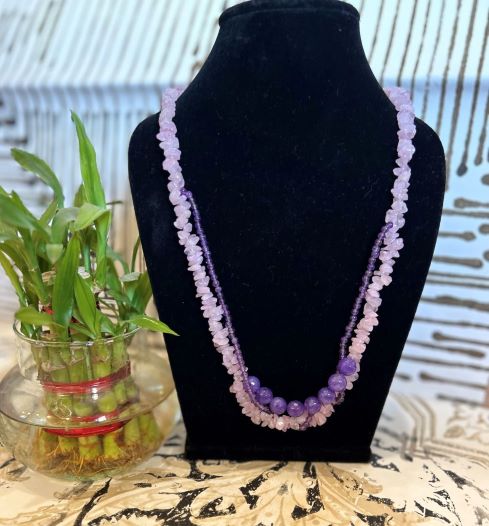 Rose Quartz and Amethyst Necklace